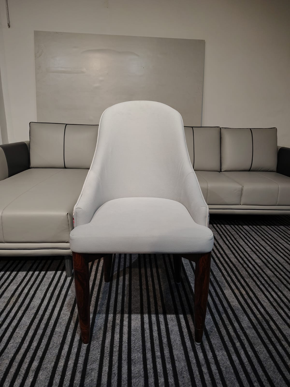 Ivory Curve Dining Chair