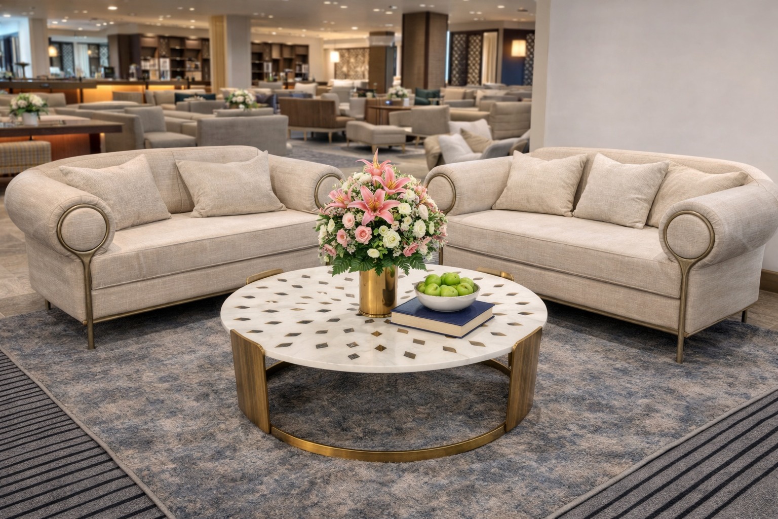 Luxury Curved 7-Seater Sofa Set