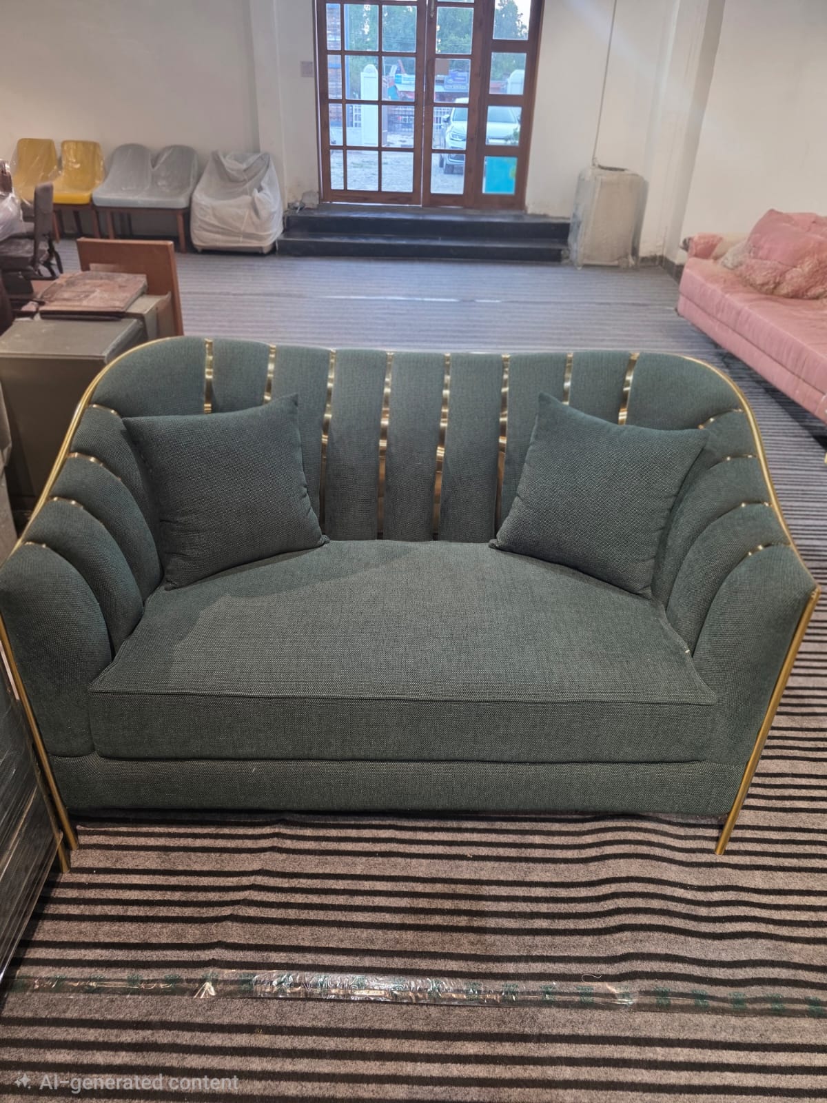 Emerald Luxe Curved 2-Seater Sofa thumbnail 1